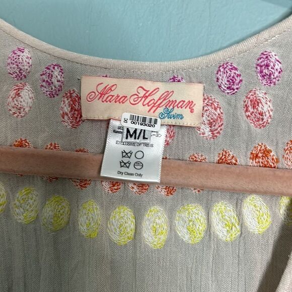 Mara Hoffman Swim Embroidered Coverup M/L - Picture 6 of 9